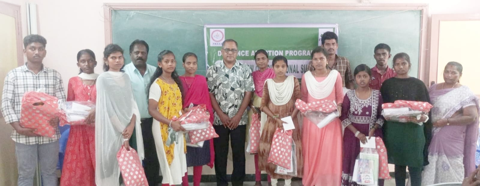Educational support and stationery materials were provided to orphaned students.
